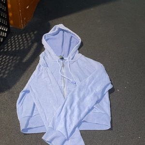 Wild fable cropped hoodie; light blue